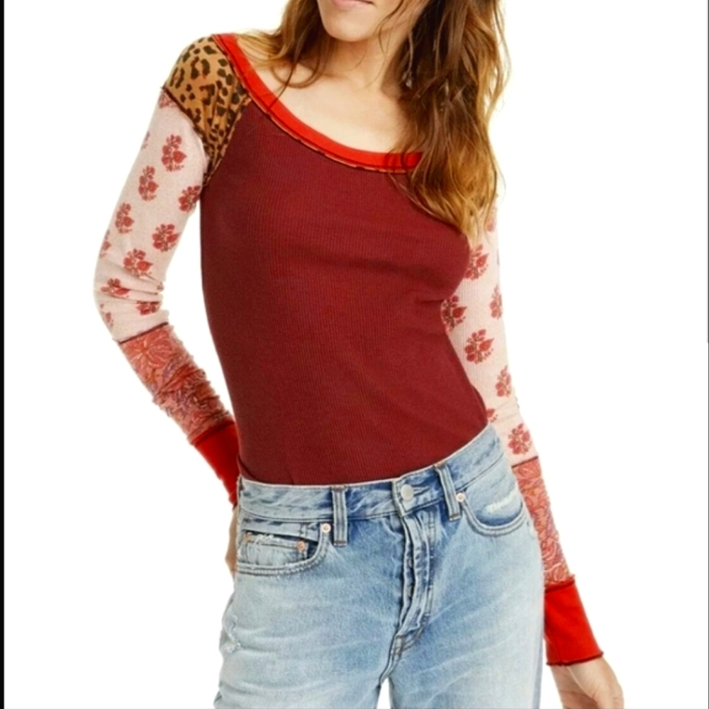 NWOT- Free People Bright Side Thermal Long-Sleeve
